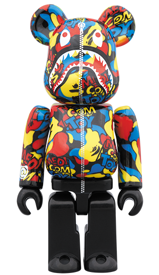 BEARBRICK BAPE MEDICOM TOY CAMO SHARK 2019 100％