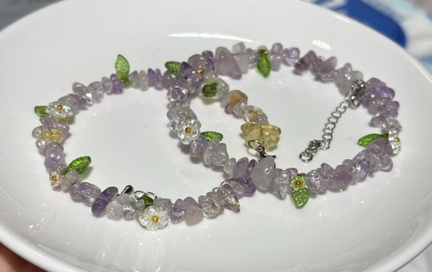 251001 - G20 紫黃晶小仙女設計款手鈪鏈