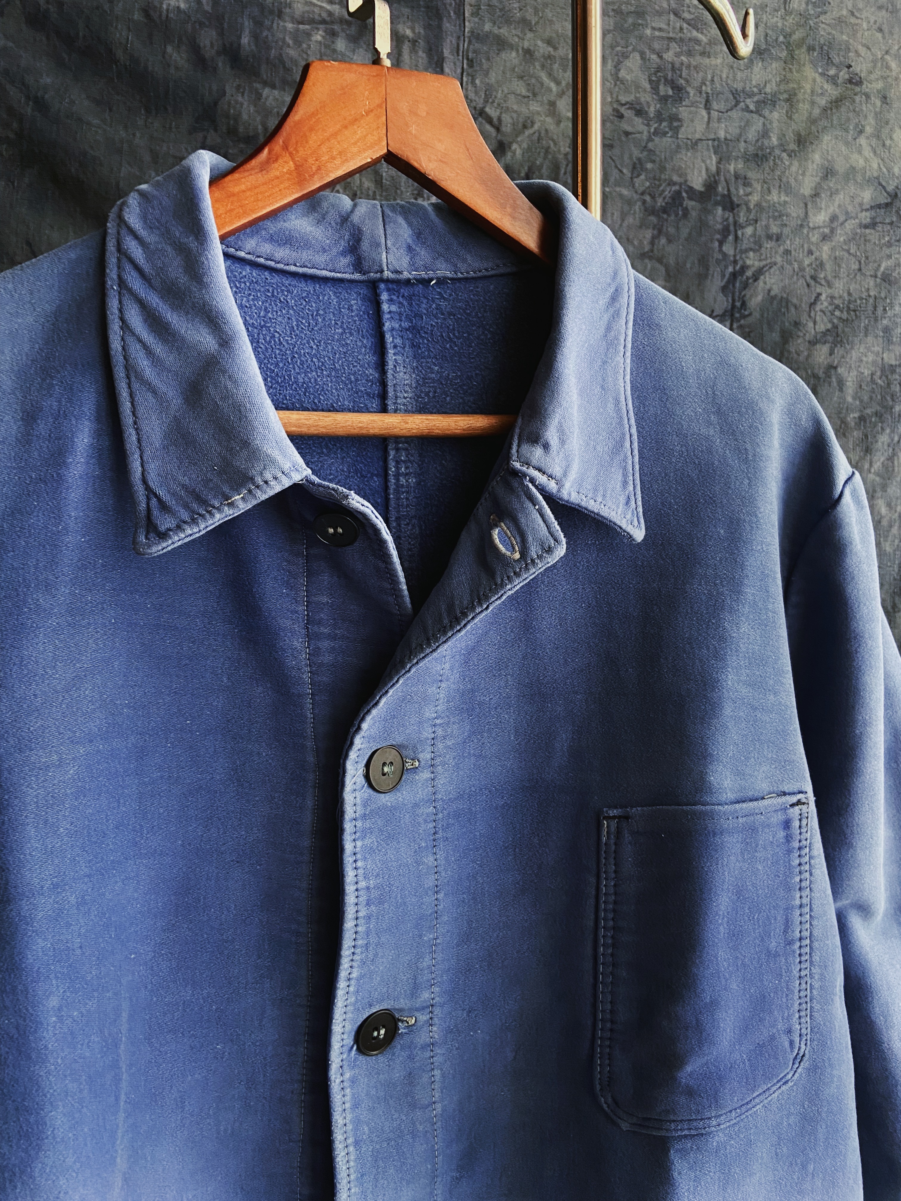 70s French Moleskin Jacket / 法國藍Moleskin工裝外套