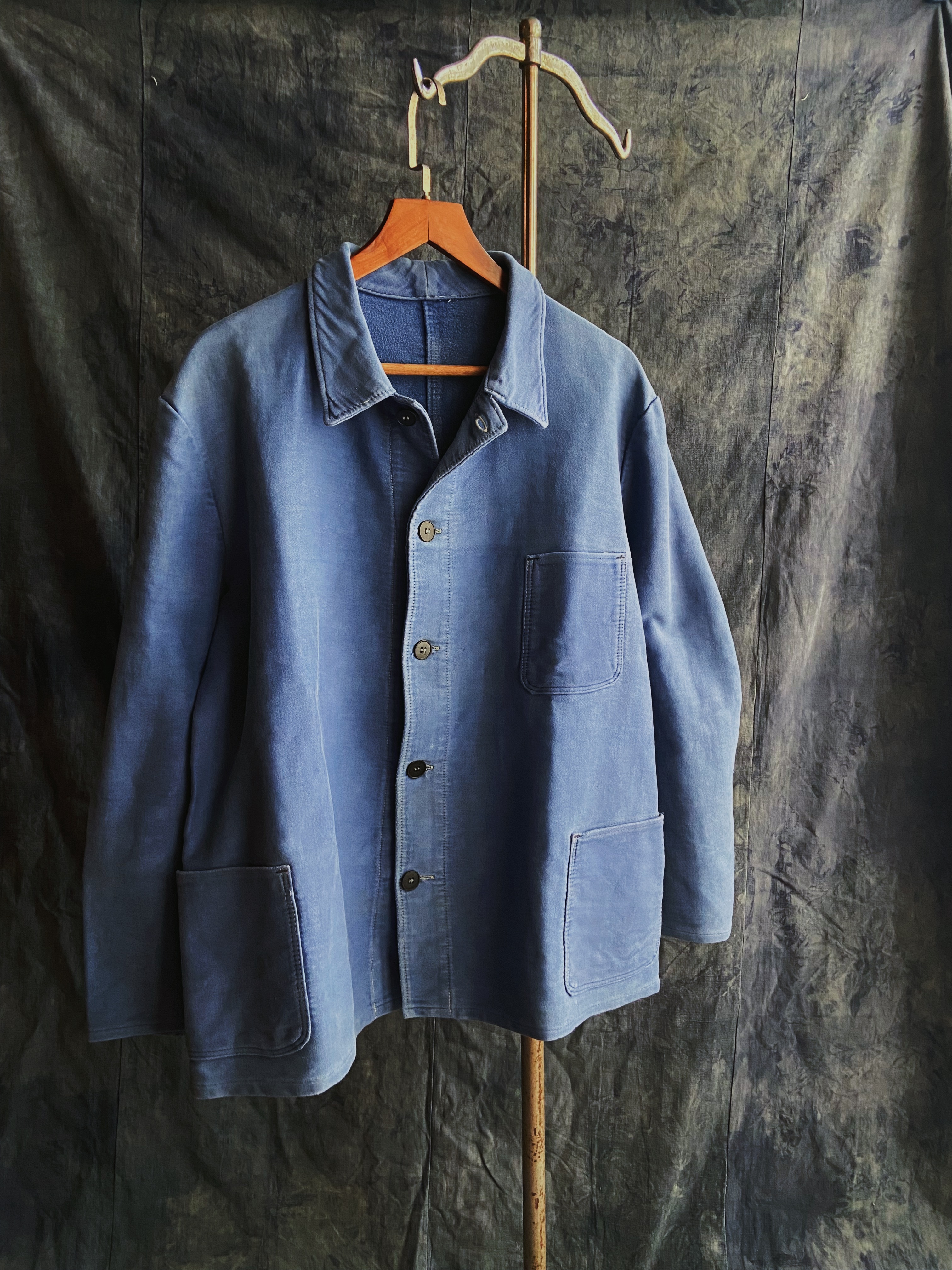 70s French Moleskin Jacket / 法國藍Moleskin工裝外套