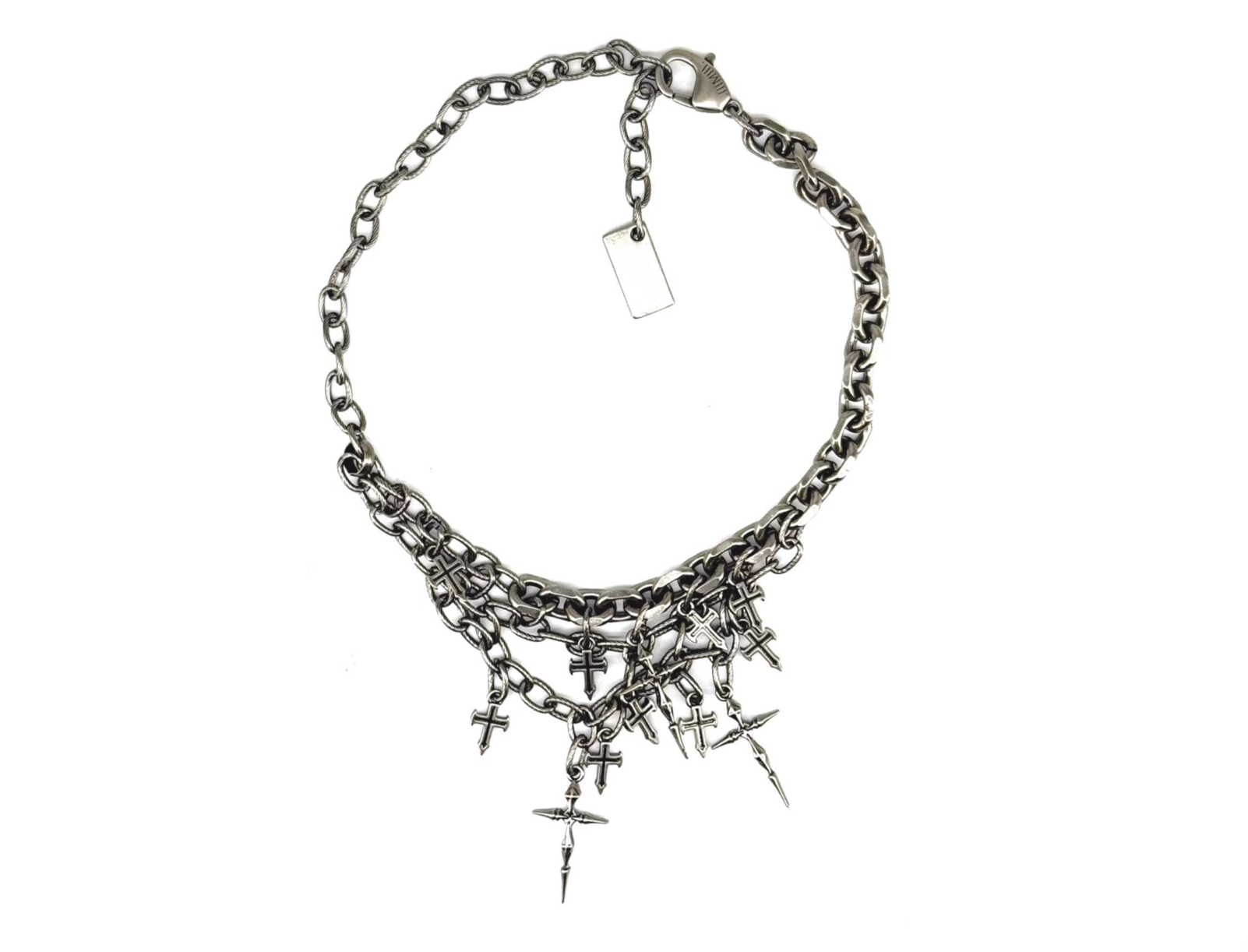 HK07 精選金屬龐克十字架不規則項鍊 / 頸鏈