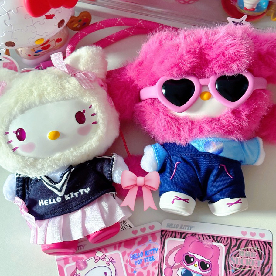 SANRIO 三麗鷗家族 POP STAR系列  HELLO KITTY 凱蒂貓 頭套 絨毛 吊飾 鑰匙圈 盲盒 / 預購