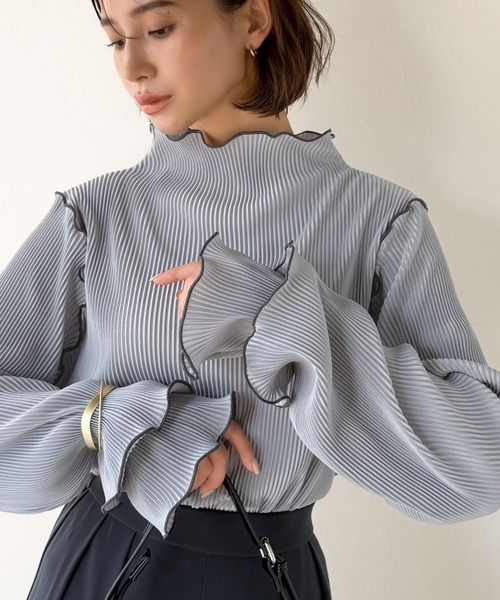 日本🇯🇵連線 Classical Elf 兩面可穿雙層荷葉邊袖上衣 立體線條 荷葉邊 2WAY 長袖 打底 皺摺 6色(任買兩件711免運)/預購