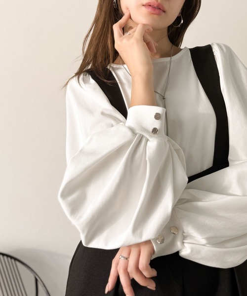 日本🇯🇵連線 Classical Elf 澎澎泡泡袖長袖上衣 袖扣設計 泡泡袖 寬鬆 長袖 打底 4色(任買兩件711免運)/預購