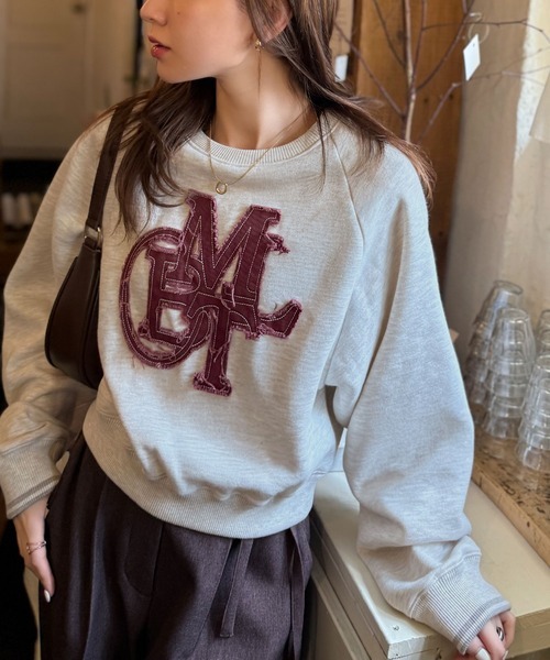 日本🇯🇵連線 Mily Bilet 牛仔流蘇拼布短板套頭衫 牛仔拼布 羊毛襯裡 長袖 套頭衫 短版 寬鬆 3色(任買兩件711免運)/預購