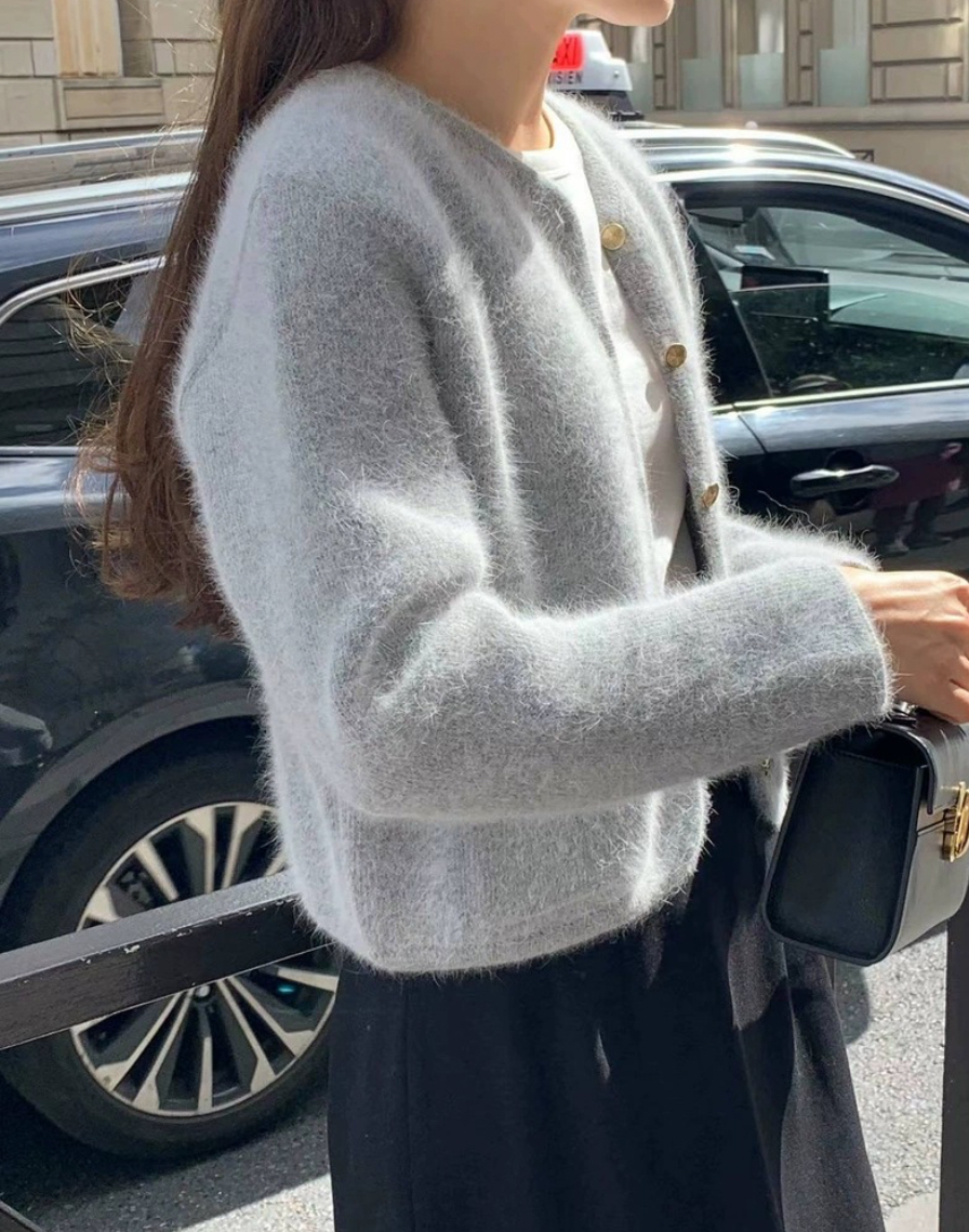 ᴷᴼᴿᴱᴬ 🇰🇷Ounce溫柔氣質款軟綿蓬鬆毛絨外套(兩色)