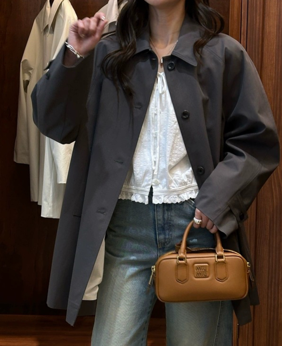 ᴷᴼᴿᴱᴬ 🇰🇷大A版型清新俐落百搭風衣外套(三色)