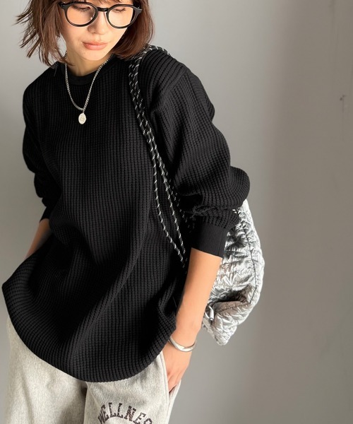 日本🇯🇵連線 JAVA 保暖圓領華夫格針織衫 華夫格紋 針織 寬鬆 長袖 保暖上衣 5色(任買兩件711免運)/預購