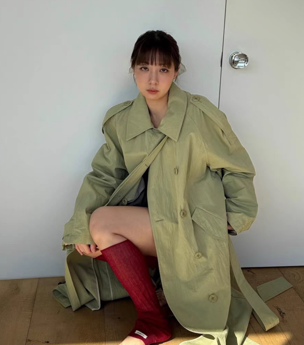 ᴷᴼᴿᴱᴬ 🇰🇷率性雙排釦大氣綁帶風衣外套(兩色)
