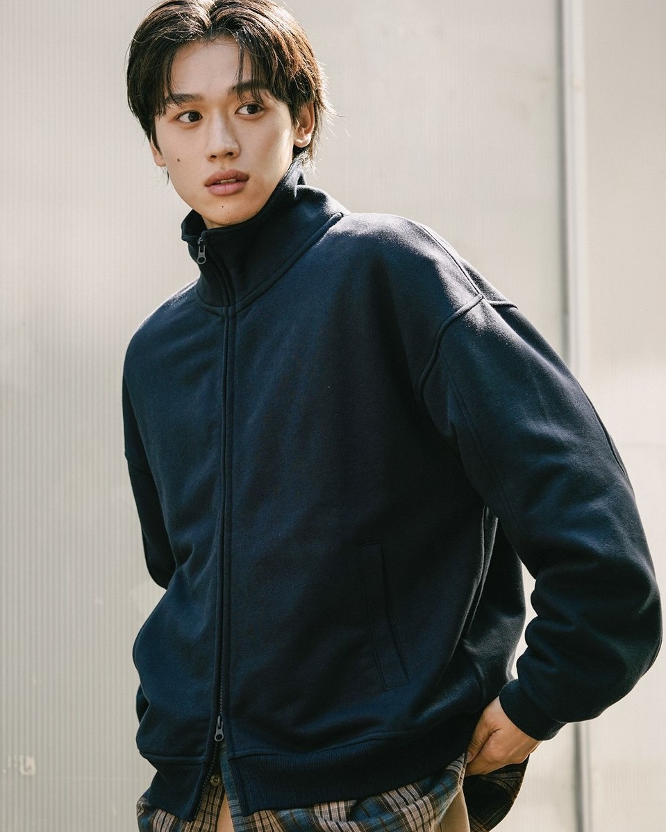 <預購> 韓國JEMUT 復古感DAYVE TERRY立領雙向拉鏈外套