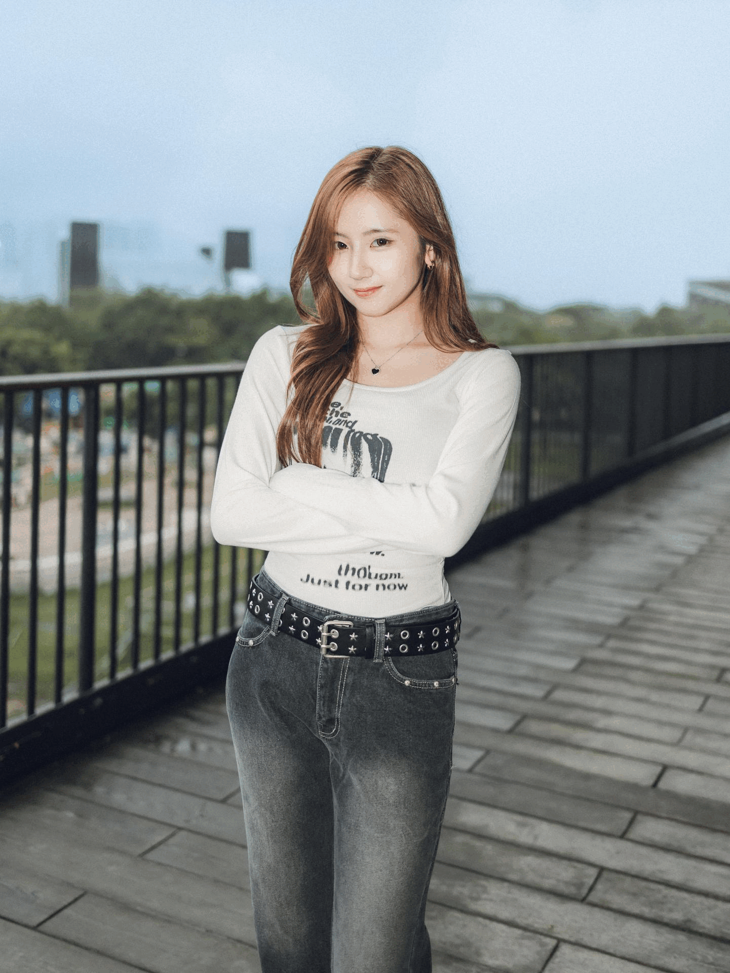 Just For Now Y2K Print Tee