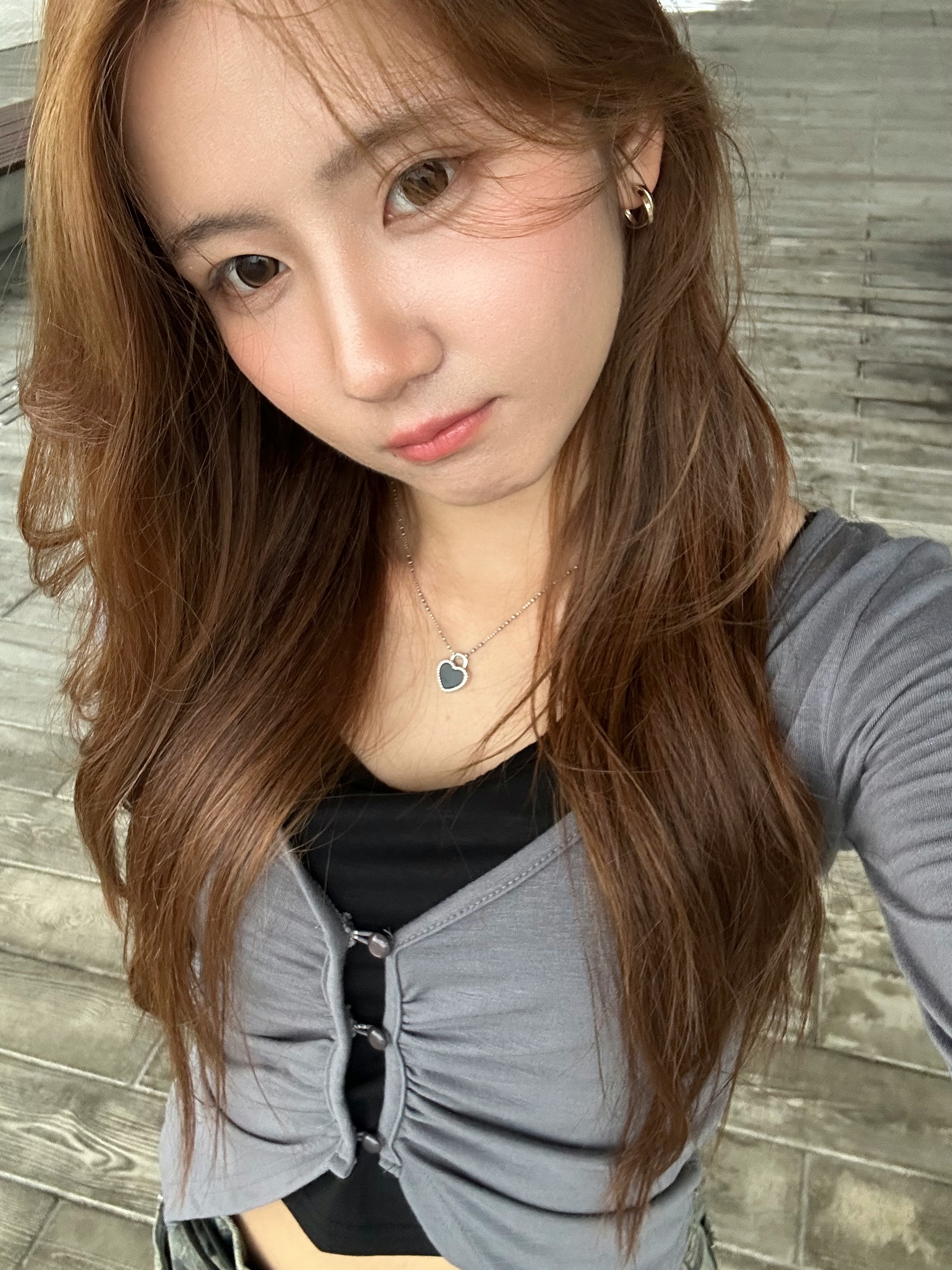 垂感假兩件掛頸長䄂Top