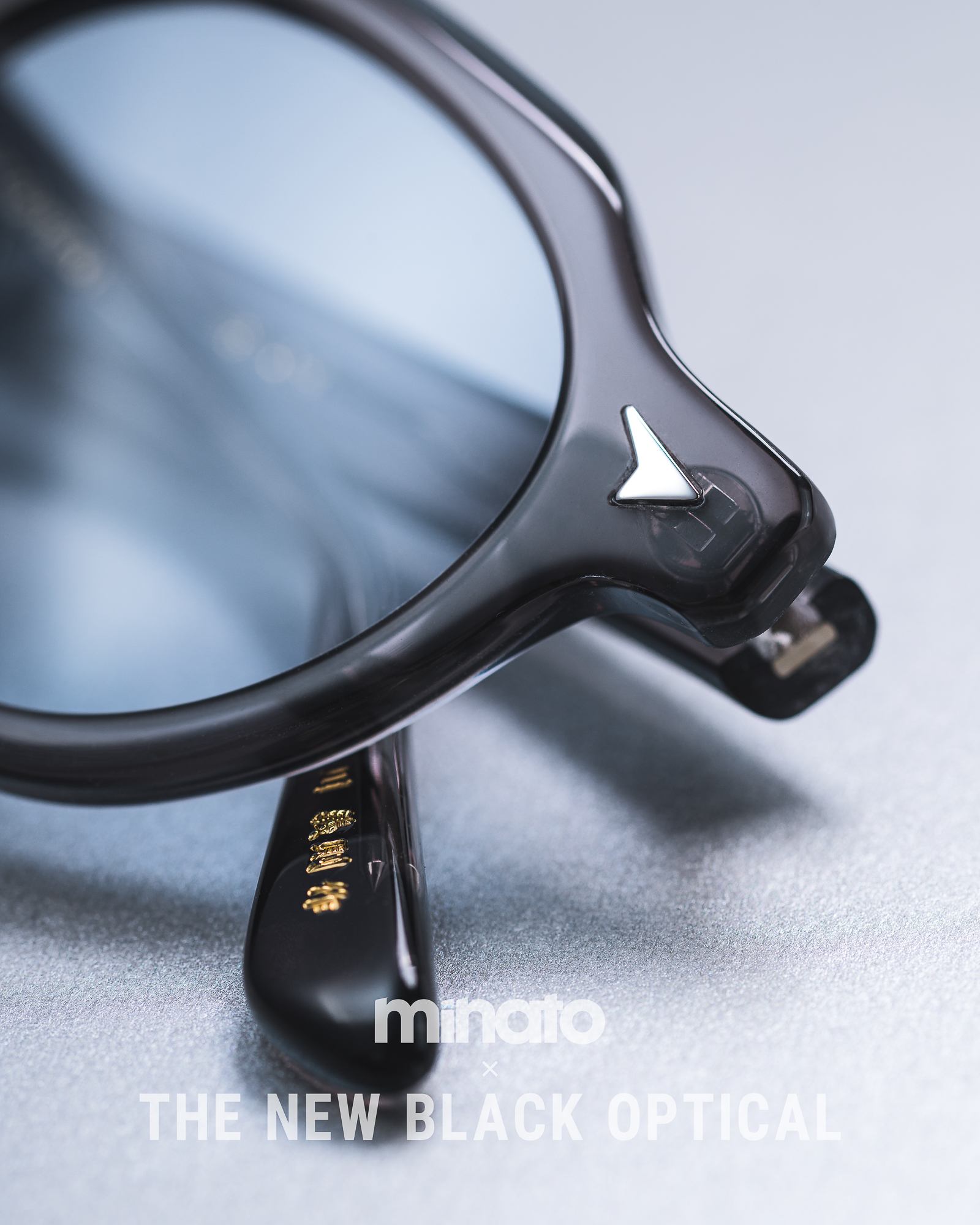 【 Minato X The New Black Optical 】 聯乘賽璐珞型號 「品川義則 作 Y1 」Clear grey 透灰色