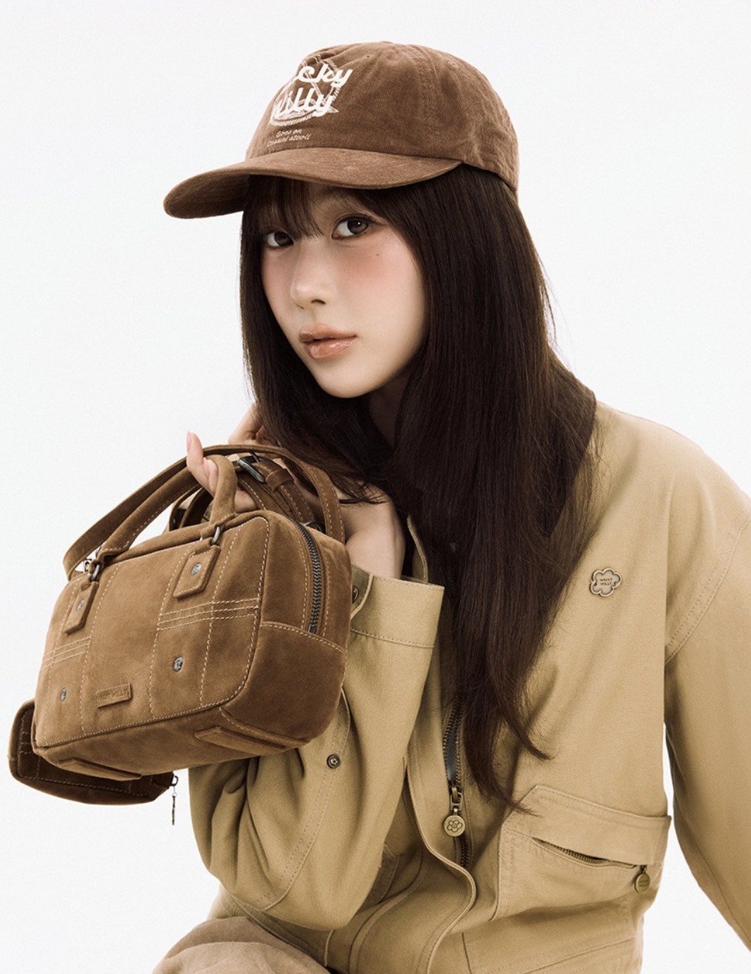 韓國 Wacky Willy 小飛人 字母刺繡棒球帽