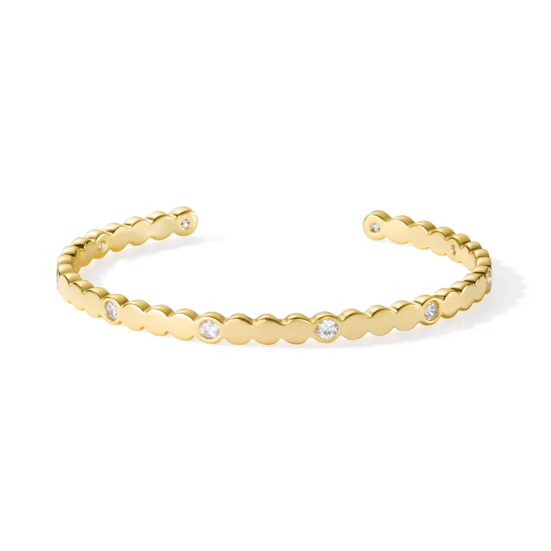 1BU0407-071 [BANGLEUP] Lumi Bangle - Light Gold and Zircons #BUP20-LMZ-BAO00 (EU)