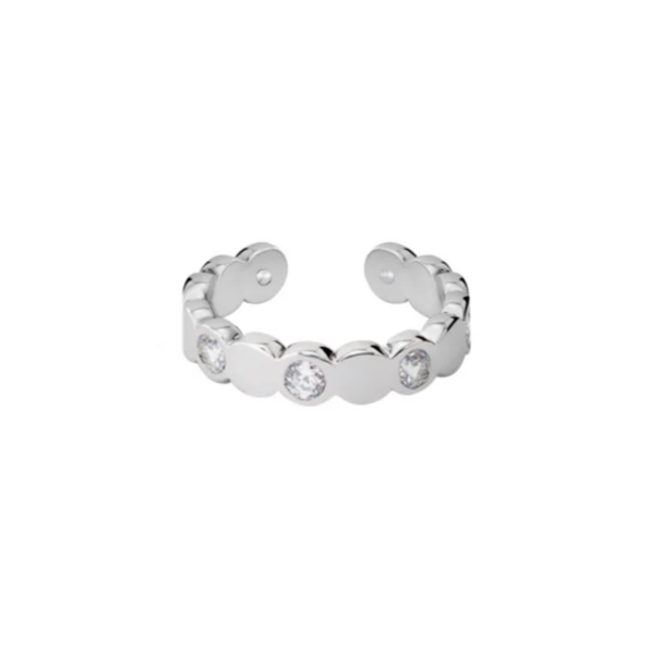 1BU0407-010 [BANGLEUP] Lumi Ring - Silver and Zircons #BUP20-LMZ-BAG01 (EU)