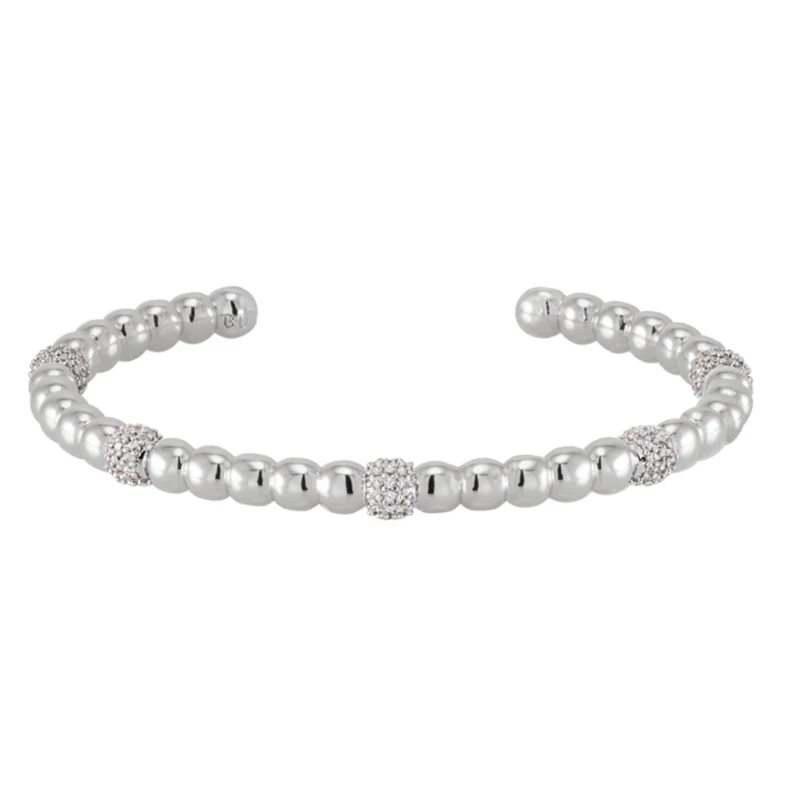 1BU0407-073 [BANGLEUP] Lumi Pearl Bangle - Silver #BUP22-LZP-BAO01 (EU)