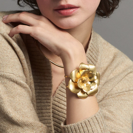 1BU0407-190 [BANGLEUP] Peony Cuff Light Gold #BUP20-P3D-MAI00 (EU)