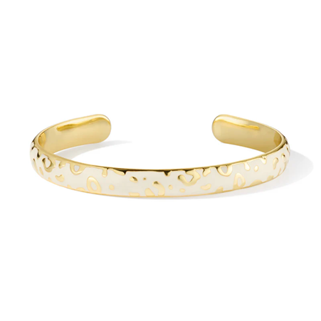 1BU1003-103 [BANGLEUP] Tina Leopard Classic Bangle Sand White #BUP17-TIN-BAO03 (A-K11-E)