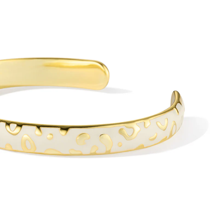 1BU1003-103 [BANGLEUP] Tina Leopard Classic Bangle Sand White #BUP17-TIN-BAO03 (A-K11-E)