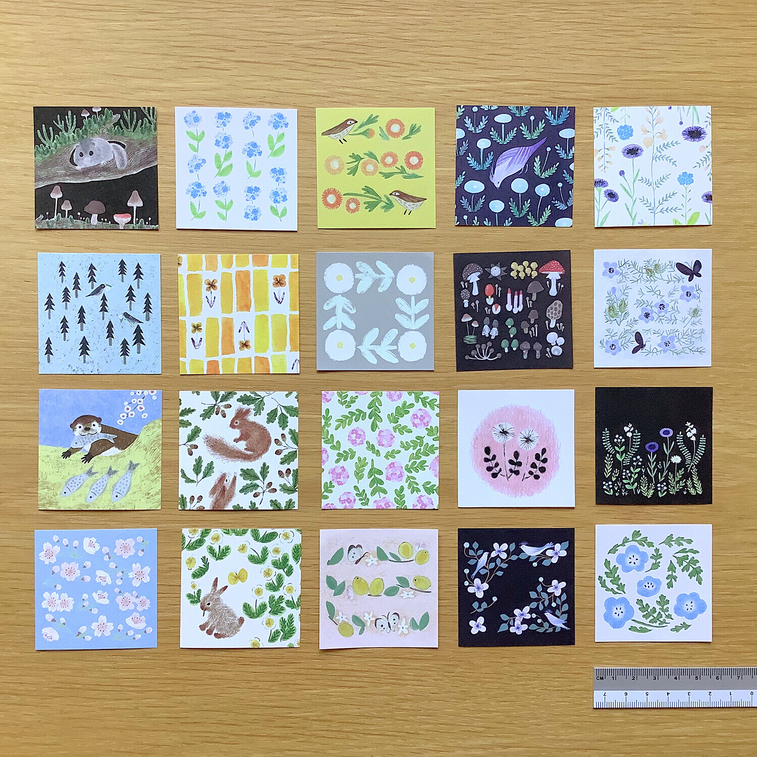 花朵植物 迷你款 插畫便條（20種圖案）｜日本 4legs