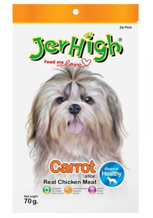 泰國Jerhigh紅蘿蔔雞肉條70g犬食