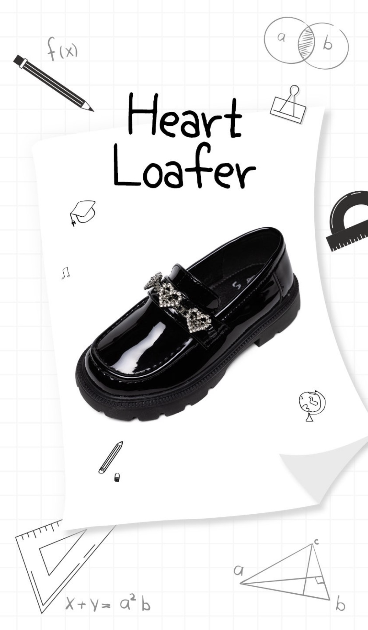 La Stella Heart Loafer Shoes