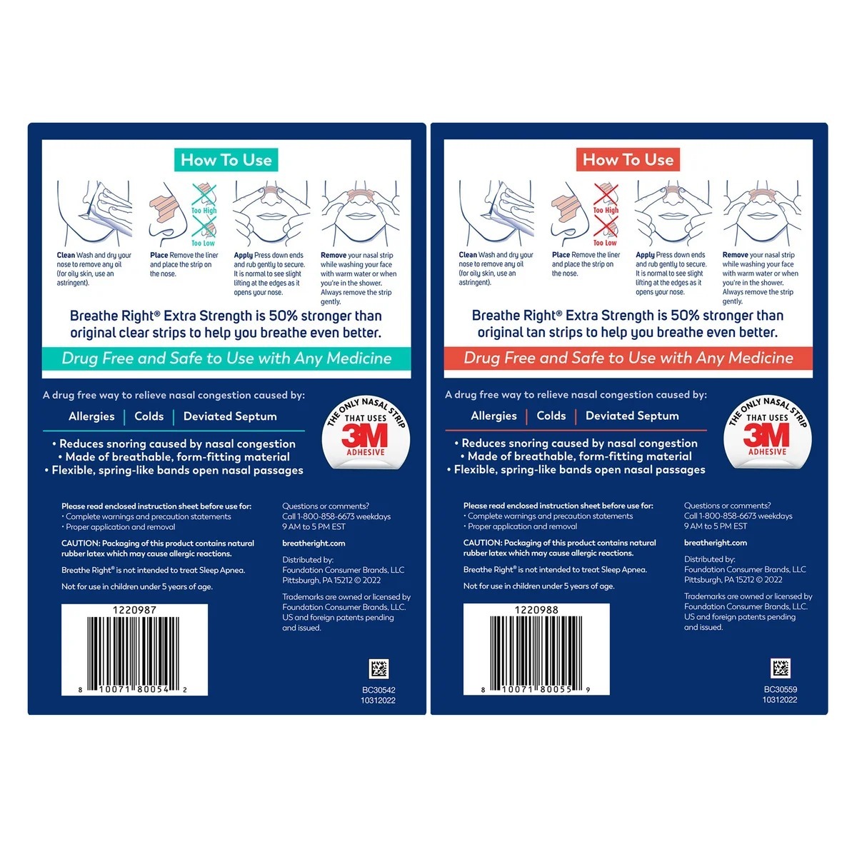 【預購】Breathe Right Extra Strength H100159 鼻貼 (72片裝)