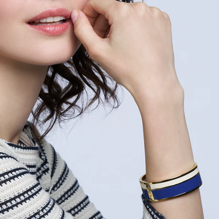 1BU0407-164 [BANGLEUP] Vaporetto Bracelet Navy Blue / Sand White #BUP22-VAP-BFA40 (EU)
