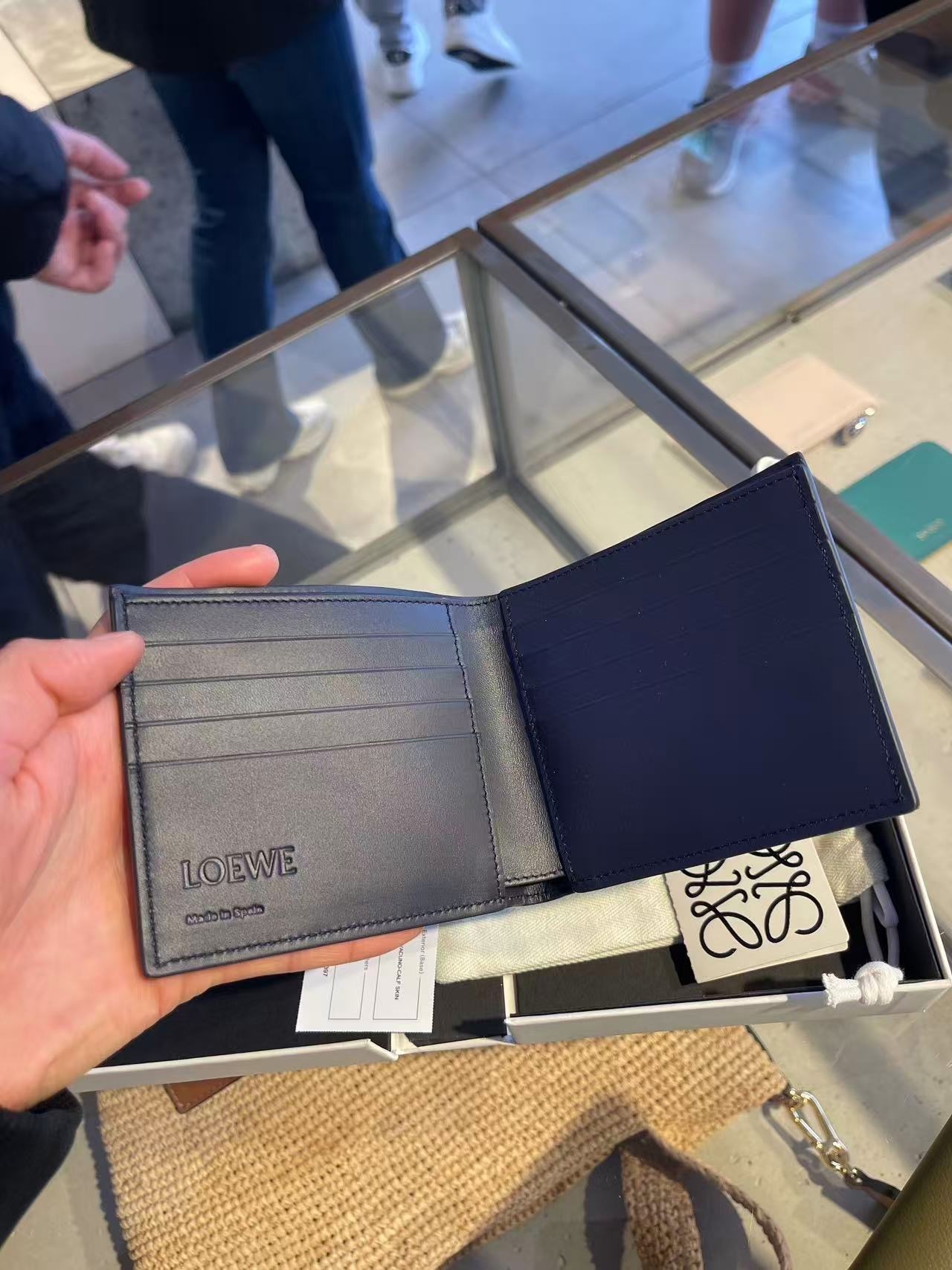 Loewe Puzzle Edge bi-fold Wallet Abyss Blue