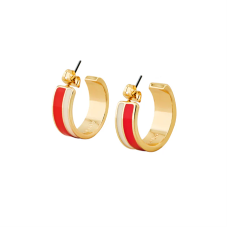 1BU0407-058 [BANGLEUP] Bangle Hoop Earrings White Sand / Tangerine #BUP20-VAP-OCRS80 (EU)