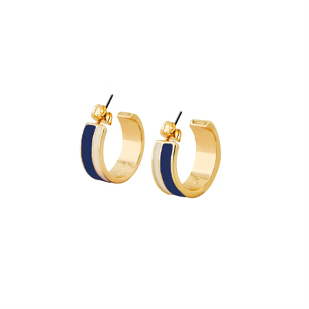 1BU0407-057 [BANGLEUP] Bangle Hoop Earrings Sand White / Navy Blue #BUP22-VAP-OCRS40 (EU)