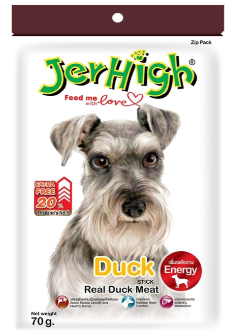 泰國Jerhigh鴨肉條70g犬食