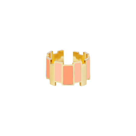 1BU0407-021 [BANGLEUP] Ines Multicolor Ring Orange Coral #BUP21-INM-BAG12 (EU)