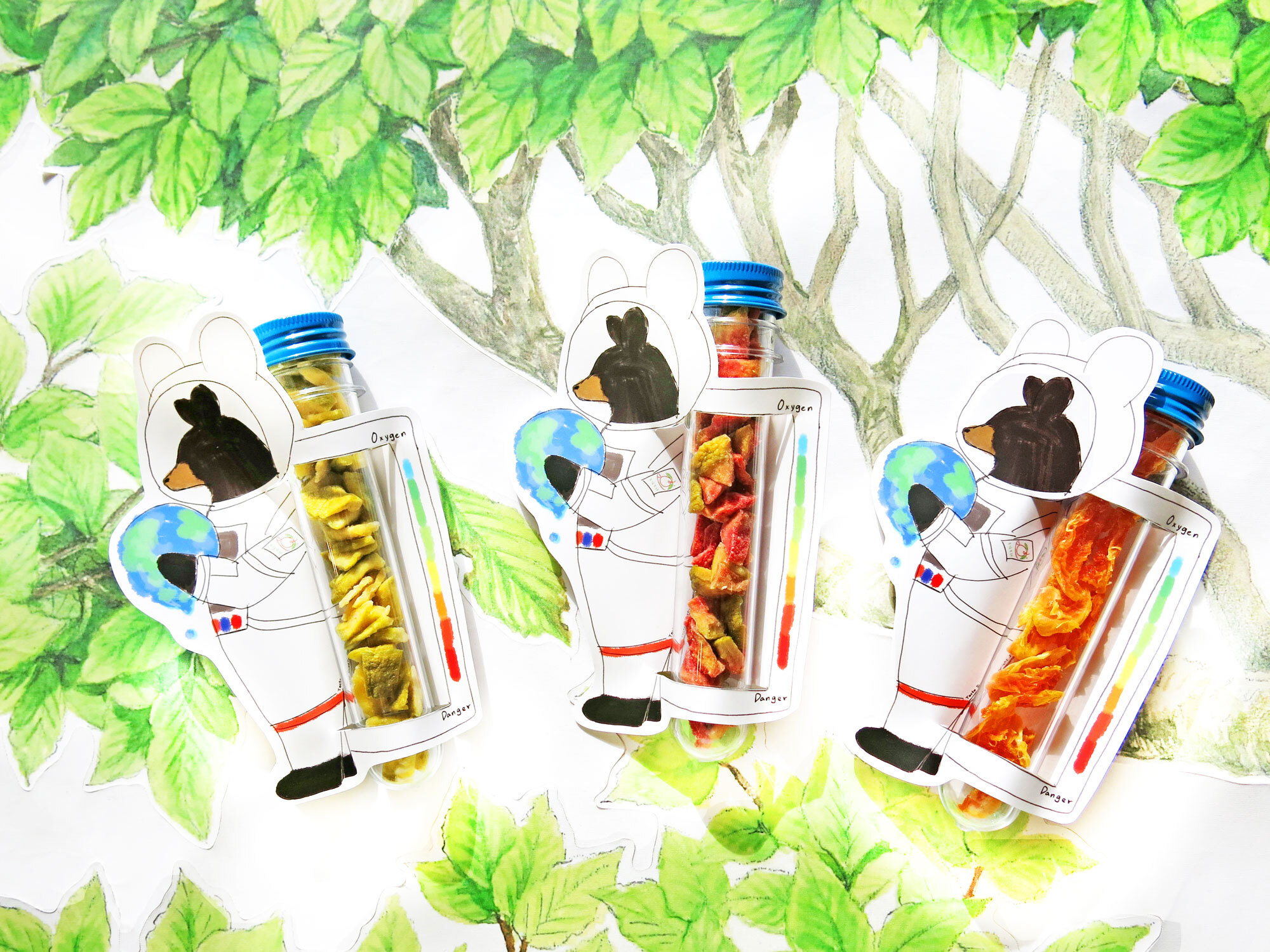 太空熊造型試管小巧水果乾