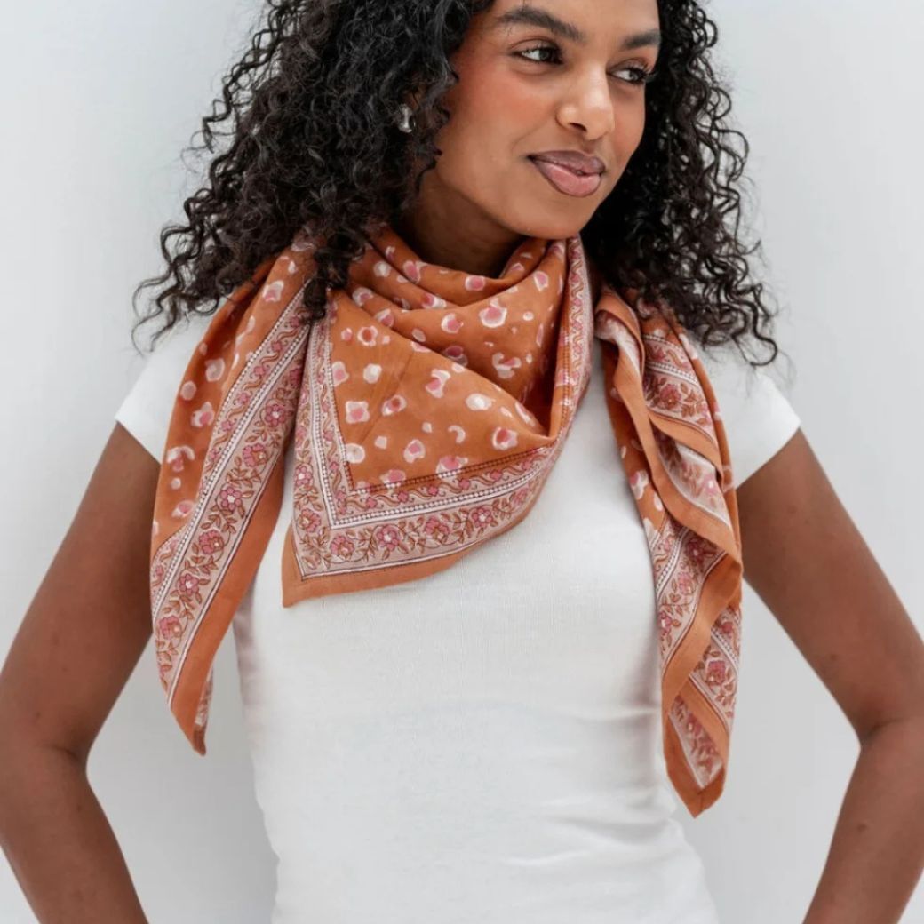 豹紋焦糖棕 | 領巾