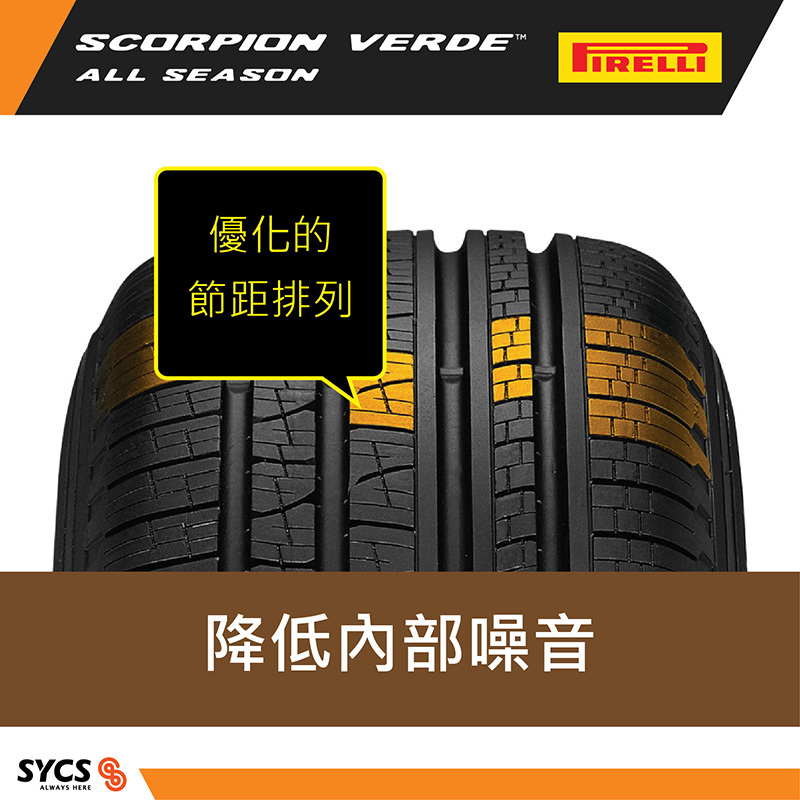 Optimized pitch sequence pattern helps reduce in-cabin tyre noise.