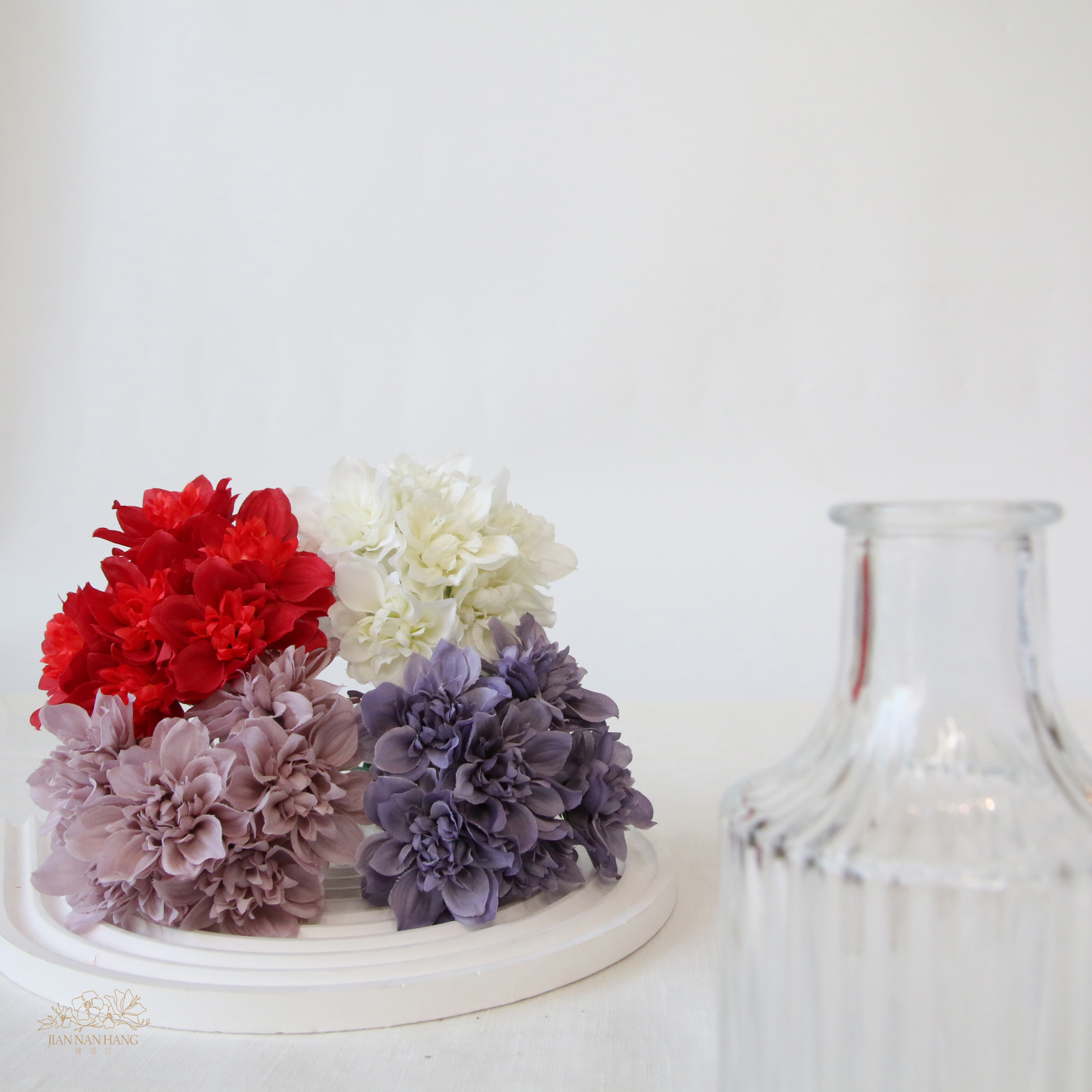 人造花 短枝大麗花束 4色