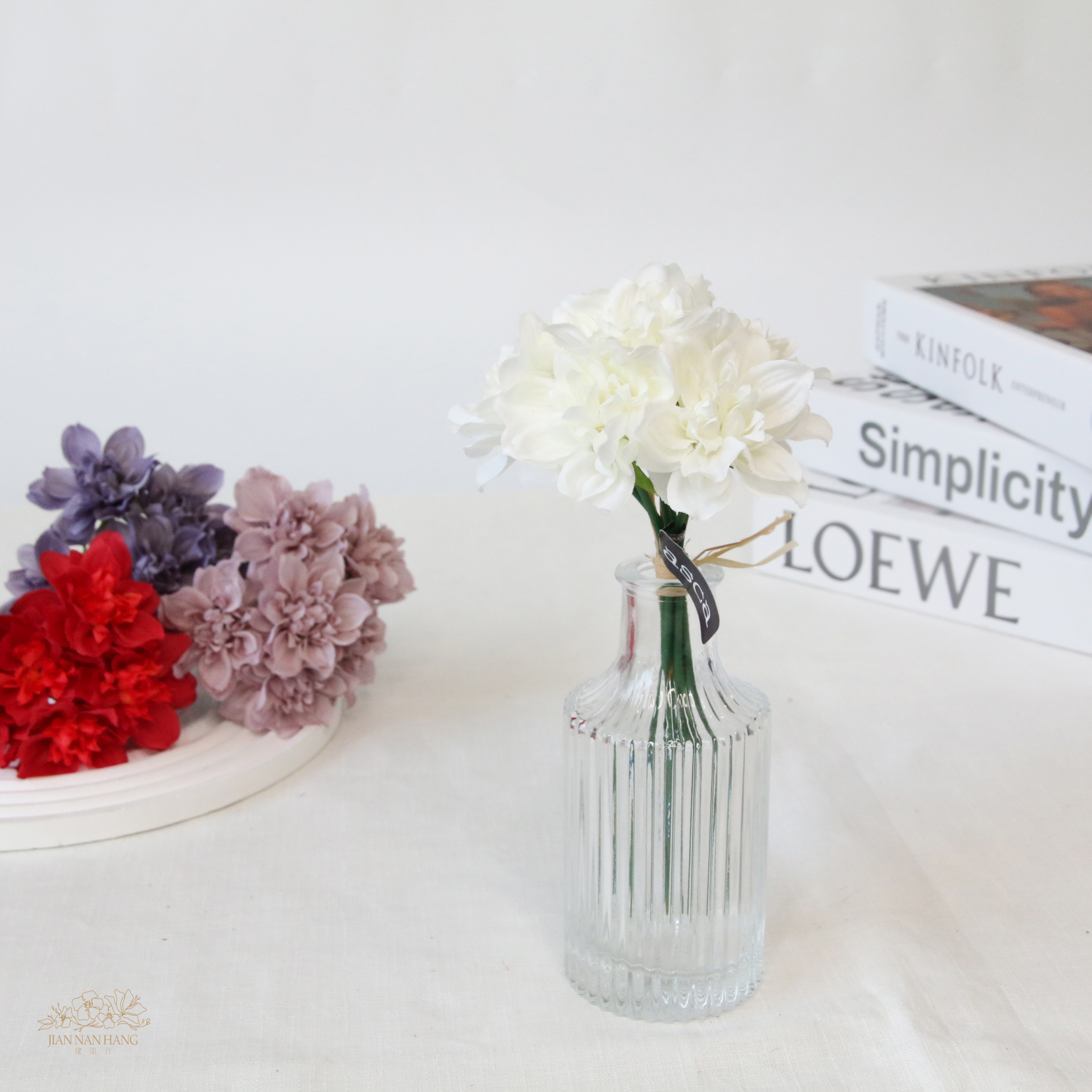 人造花 短枝大麗花束 4色