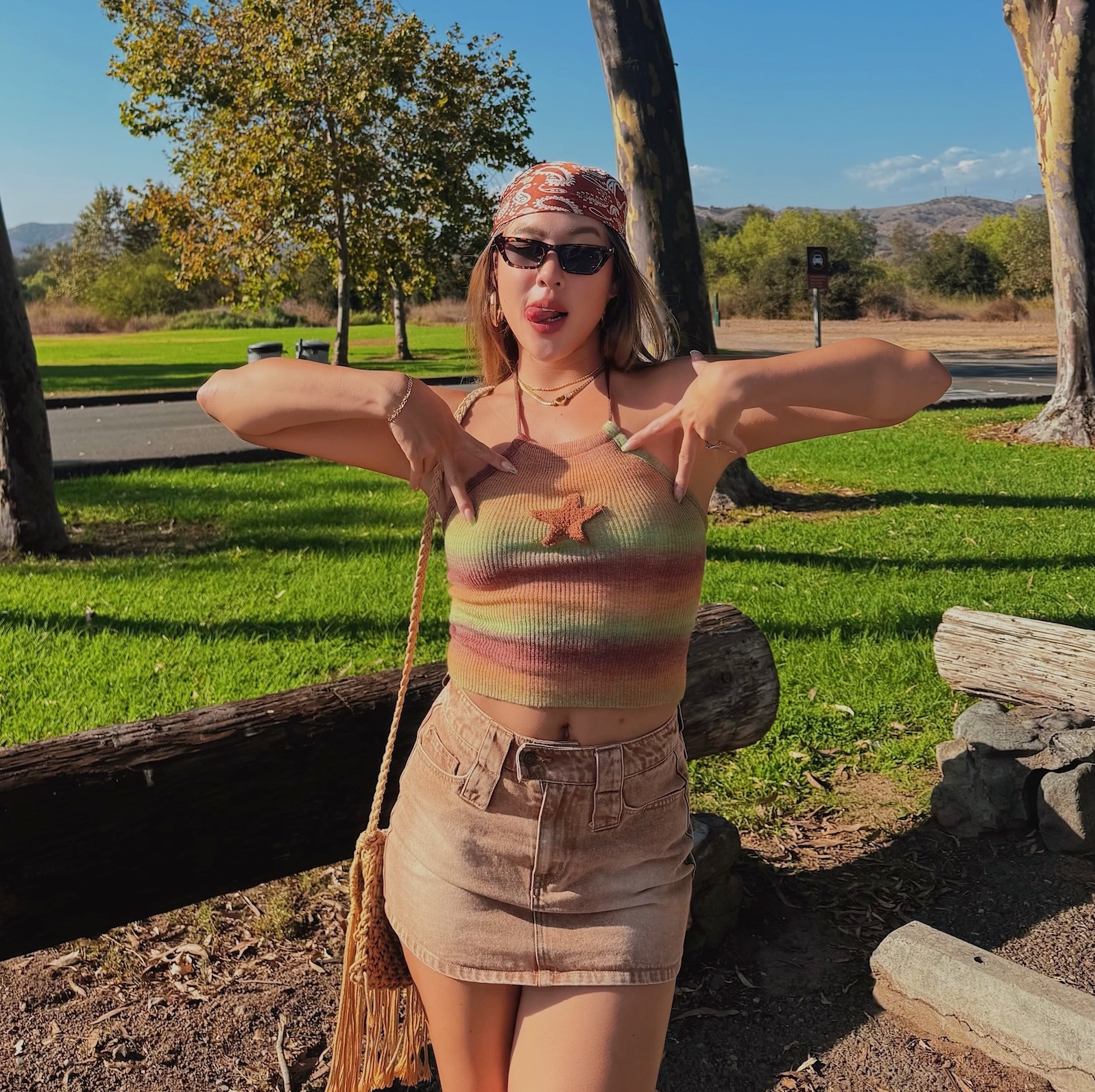 小眾復古🪐星星漸層針織背心