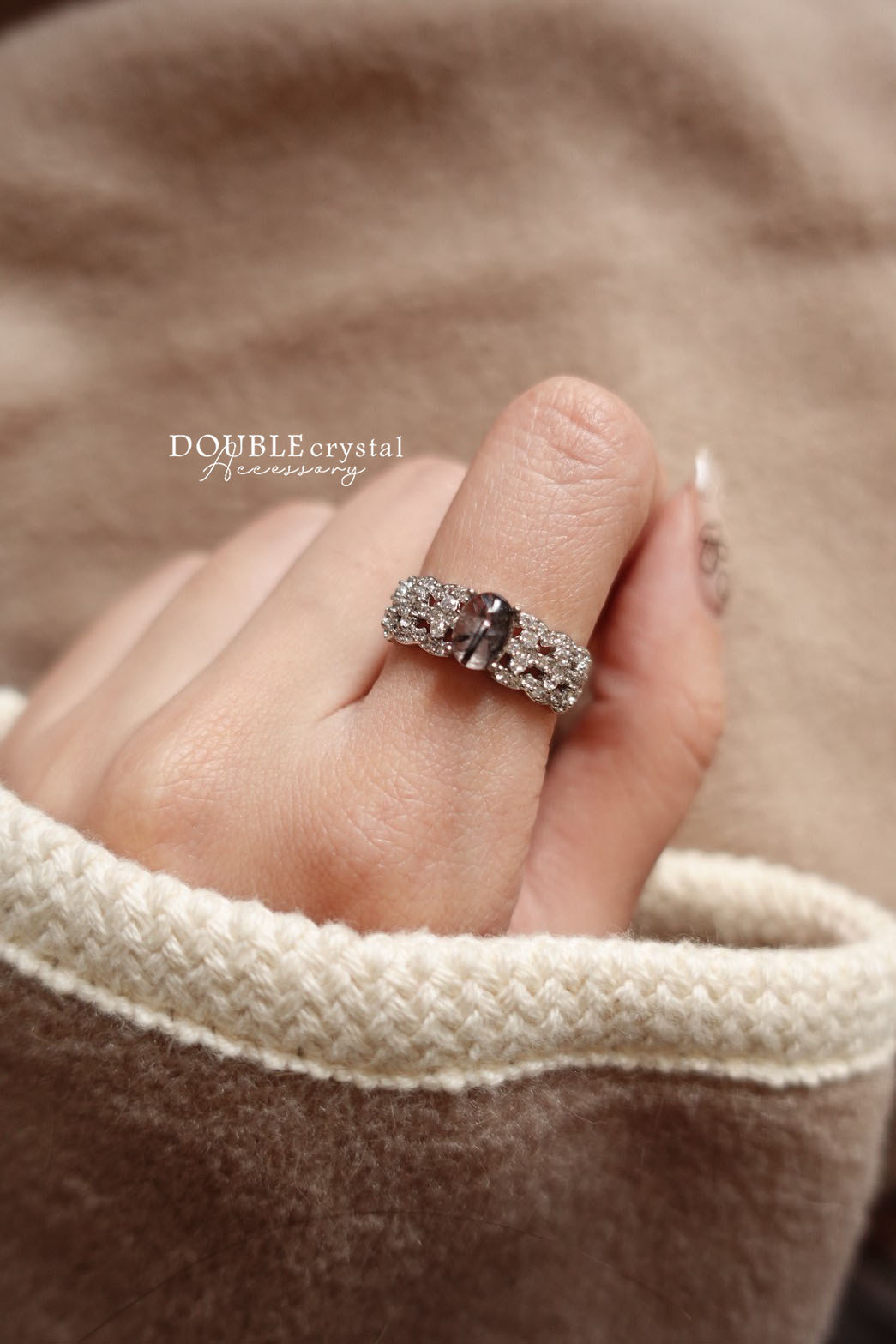 萬能守護超七排鑽寬版戒指．單品孤品