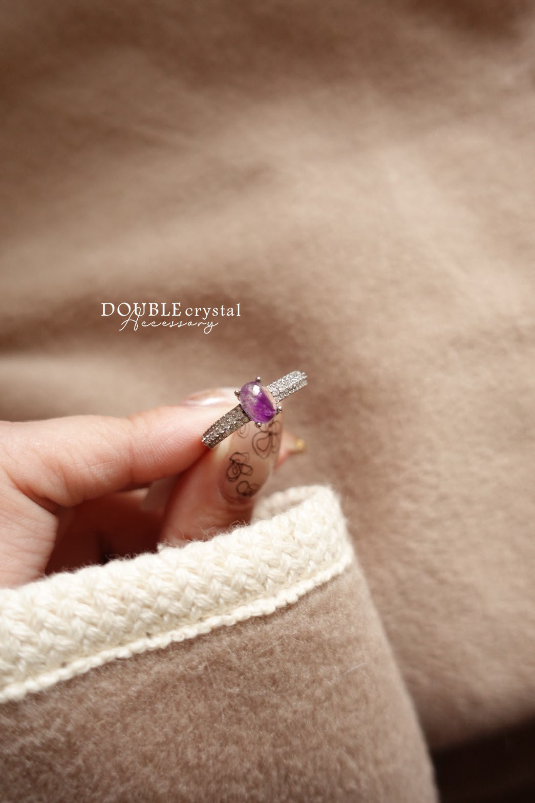 萬能守護超七濃紫髮超戒指．單品孤品