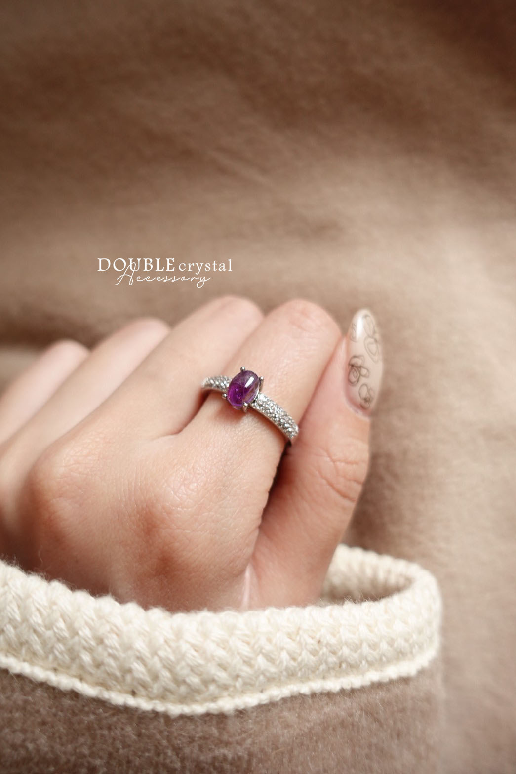 萬能守護超七濃紫髮超戒指．單品孤品