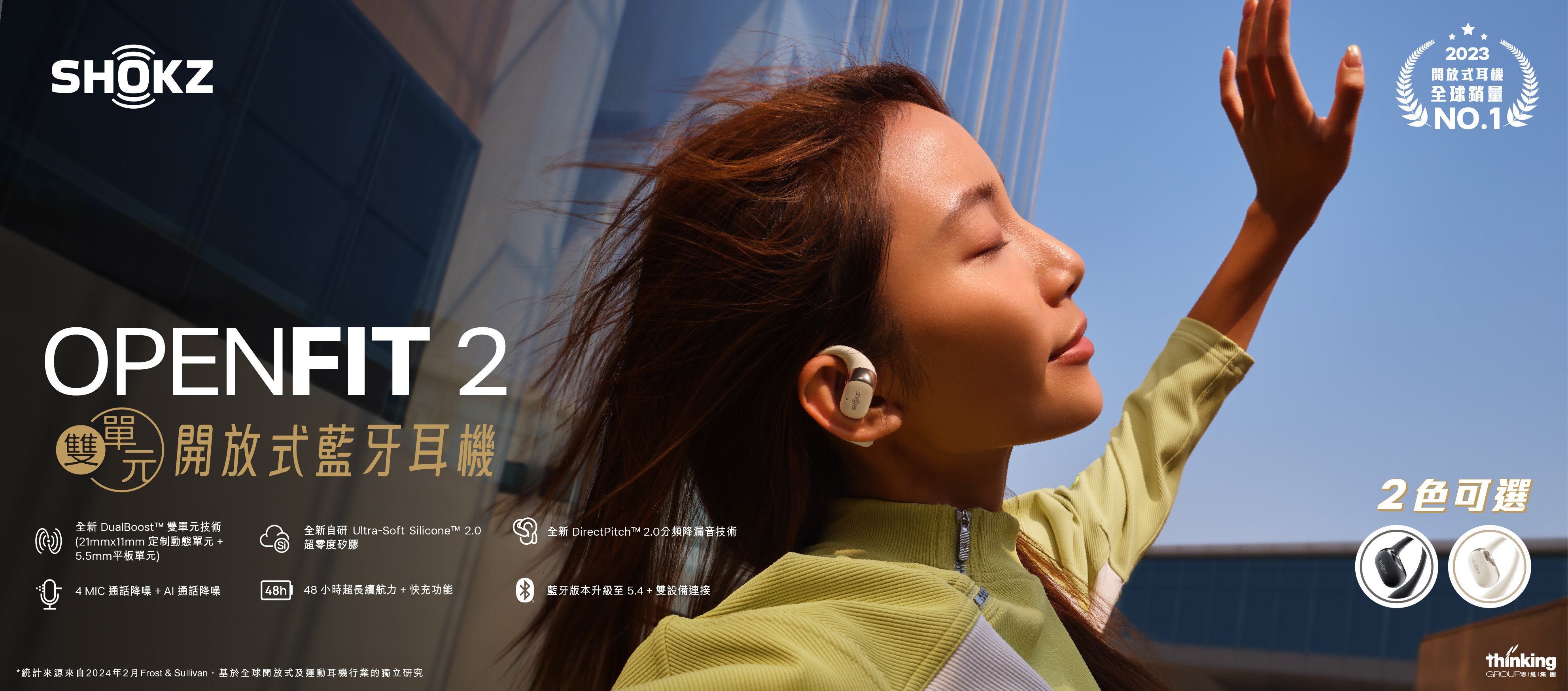 Shokz OpenFit 2 開放式藍牙耳機