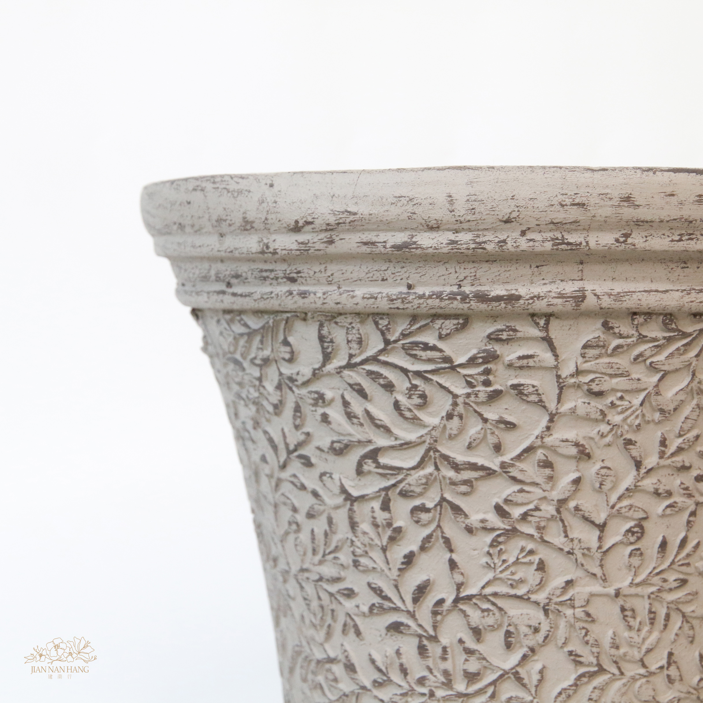 水泥花器 葉藤造型