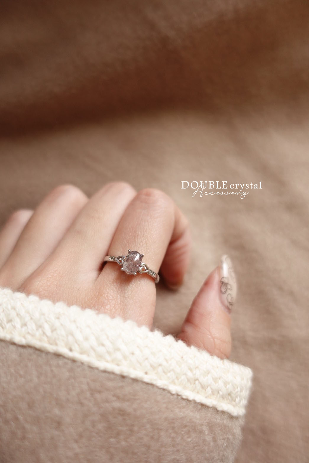 萬能守護超七愛心雙托戒指．單品孤品