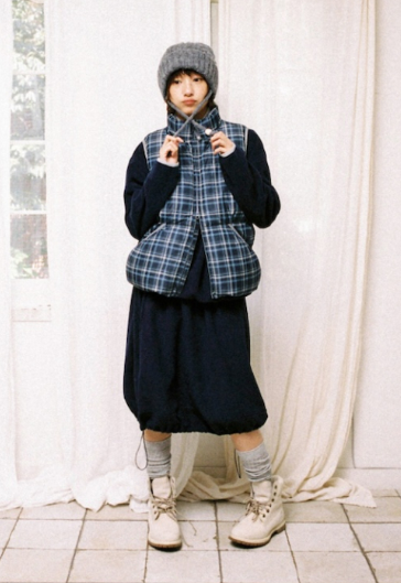 【代購】AEAE CHECK PADDED VEST 格紋背心 保暖 格紋 背心 拉鍊 扣子