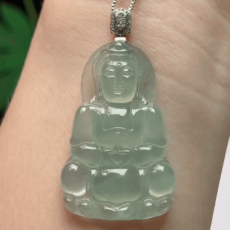 920341 翡翠冰種晴底觀音