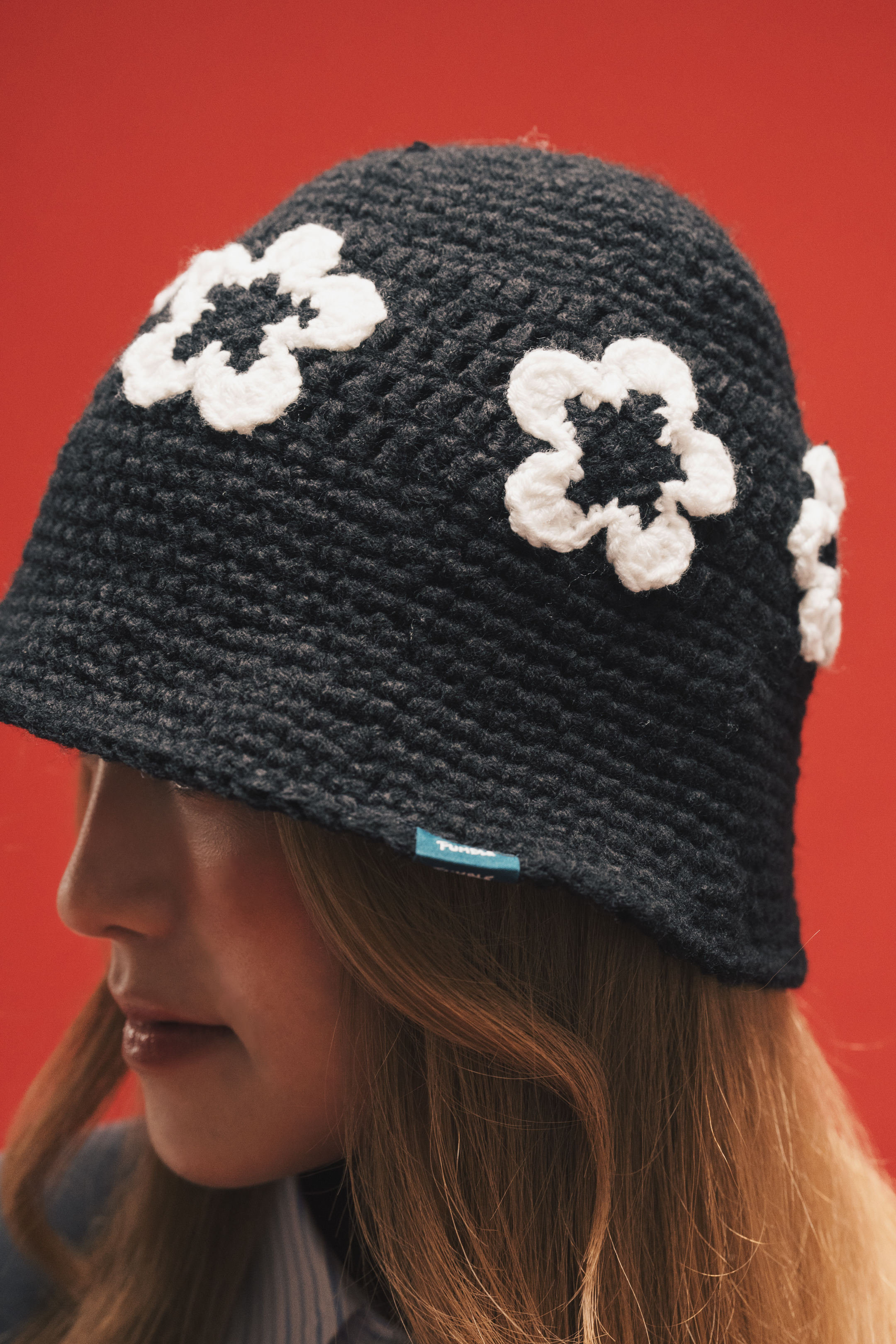 HANA Knitted Bucket Hat | Black