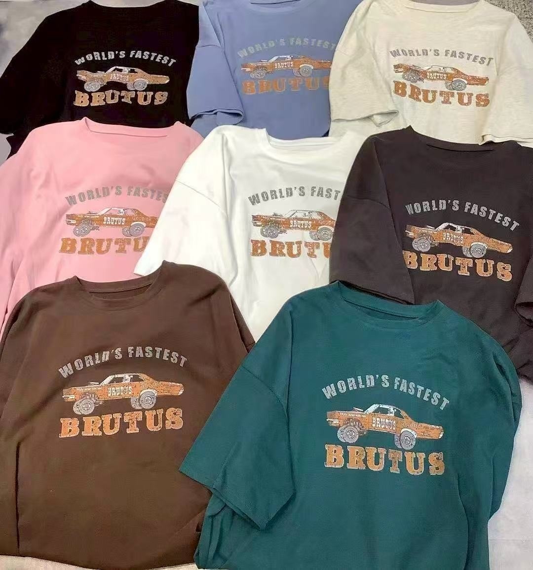 6919 復古塗鴉跑車T